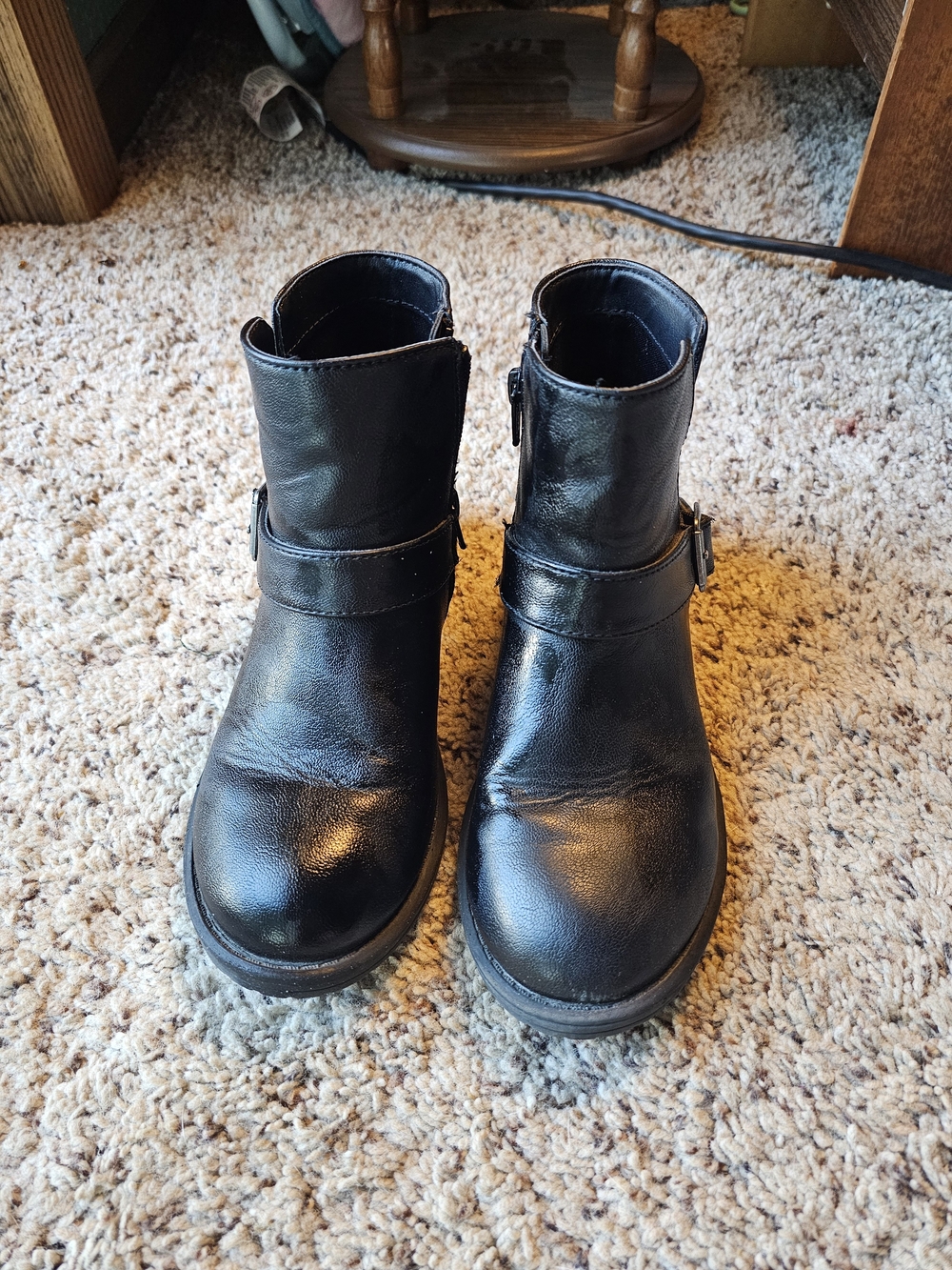 art class Black Girls' Ankle Buckle Boots